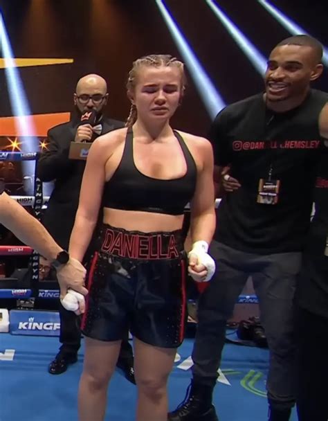 daniel hemsley celebration|OnlyFans boxer Daniella Hemsley lifts her top to celebrate